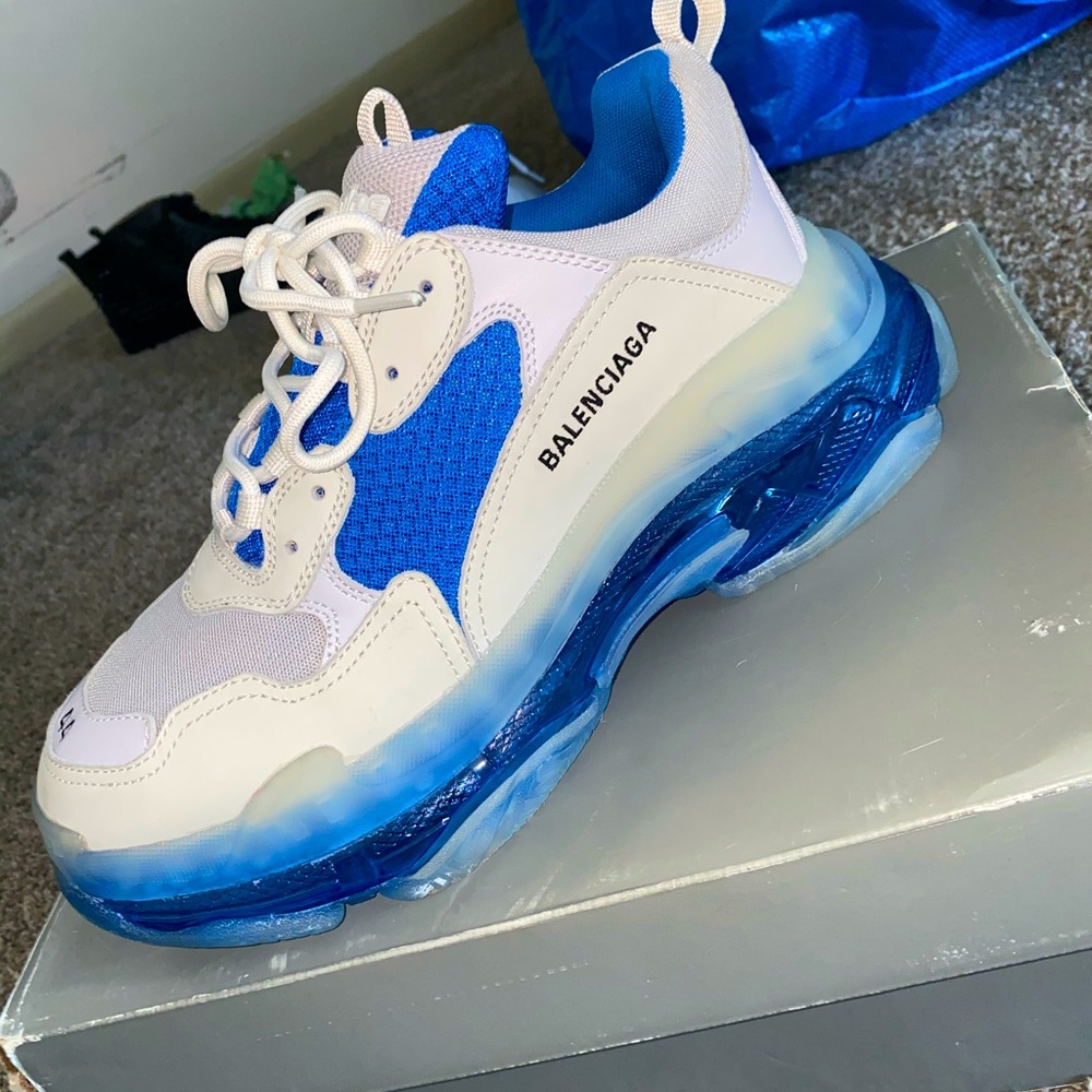 Balenciaga Triple S White Blue